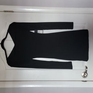 GUESS Black Body Con Long Sleeve Dress with Cut Out Back Size Small